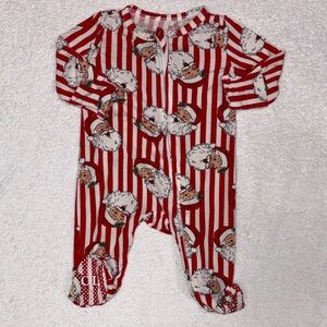 Caden Lane Santa Claus vintage print bamboo blend Christmas sleeper Nb